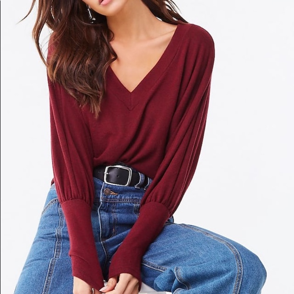 NWT Red Sweater Medium Forever 21